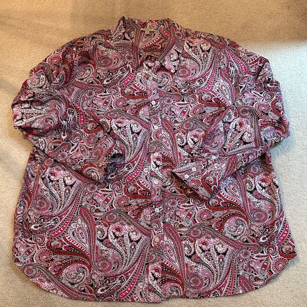 Women’s Paisley Button-Up Shirt